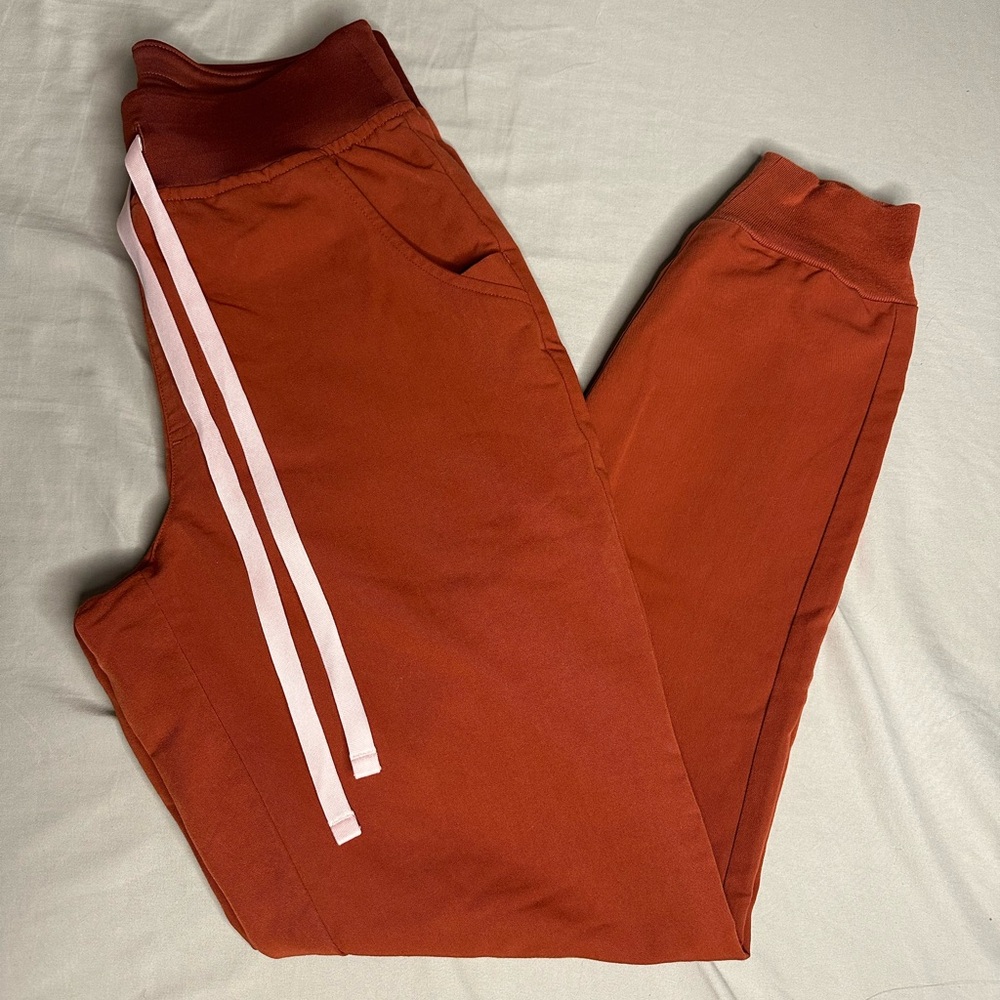 Figs Burnt Orange Jogger Scrub Pants - XS